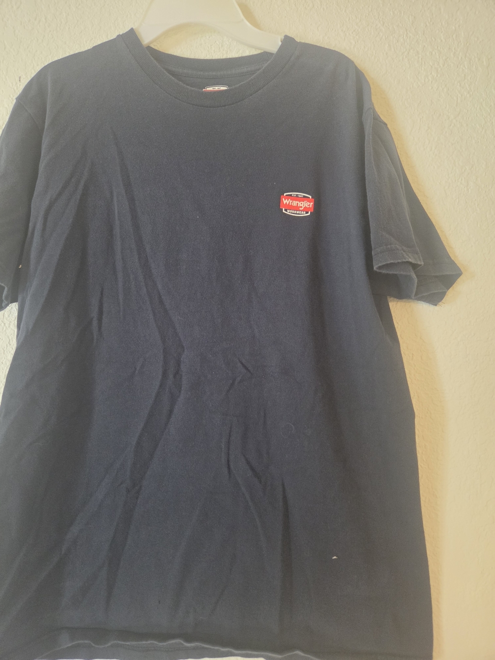 Wrangler Men's Dark Blue Short-Sleeve Logo Tee